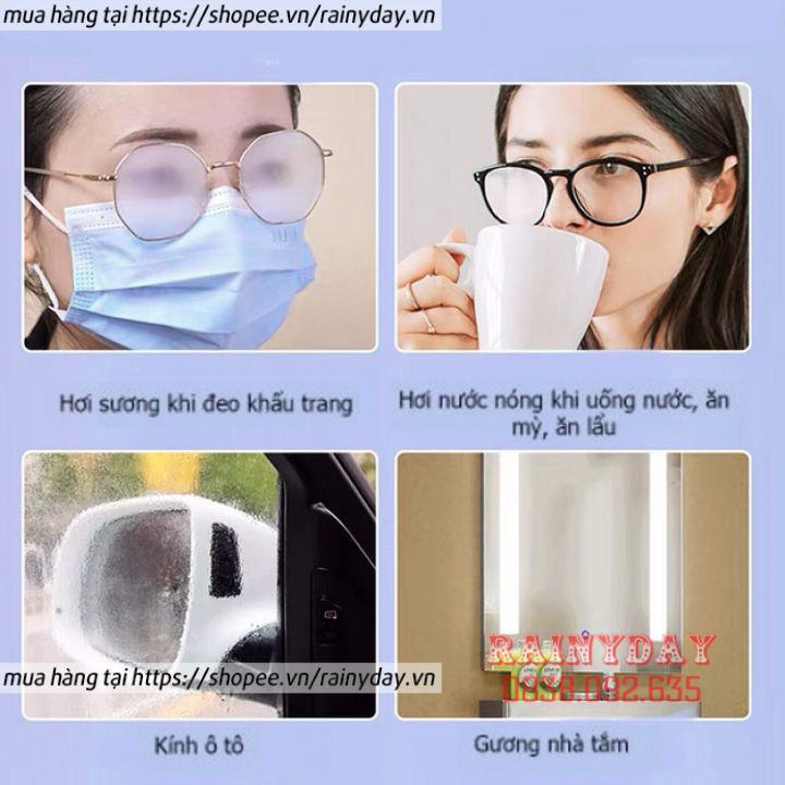 Giấy lau kính nano chống bám hơi nước, khăn lau kính mắt, kính cận chống mờ chính hãng - hộp 100 miếng