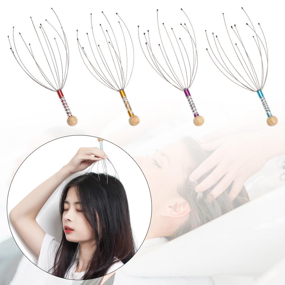 Dụng Cụ Mát Xa Đầu Bằng Kim Loại Nhiều Màu Sắc Giúp Giảm Đau Và Thư Giãn