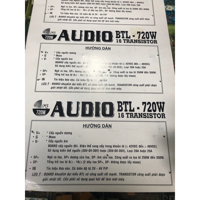 Mạch công suất 720w  16 sò của Hảo My