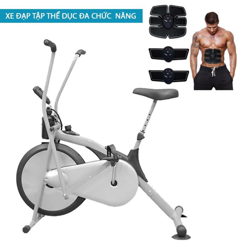 Xe đạp tập thể dục Air Bike + Tặng máy massage xung điện EMS