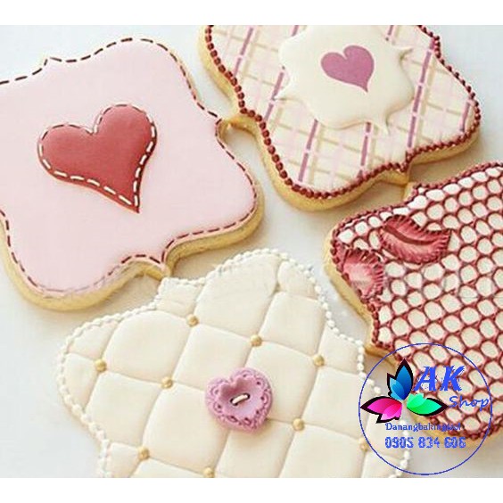 SET 4 KHUÔN CUTTER FONDANT HỌA TIẾT 002