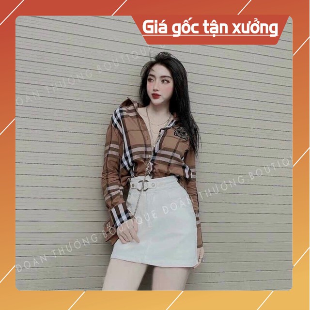 [Sang + Sịn + Mịn] Áo Sơ Mi Kẻ Thô Dũi BBR Phối Logo Tag Đá 🔥MUA 2 SẢN PHẨM GIẢM NGAY 10K🔥