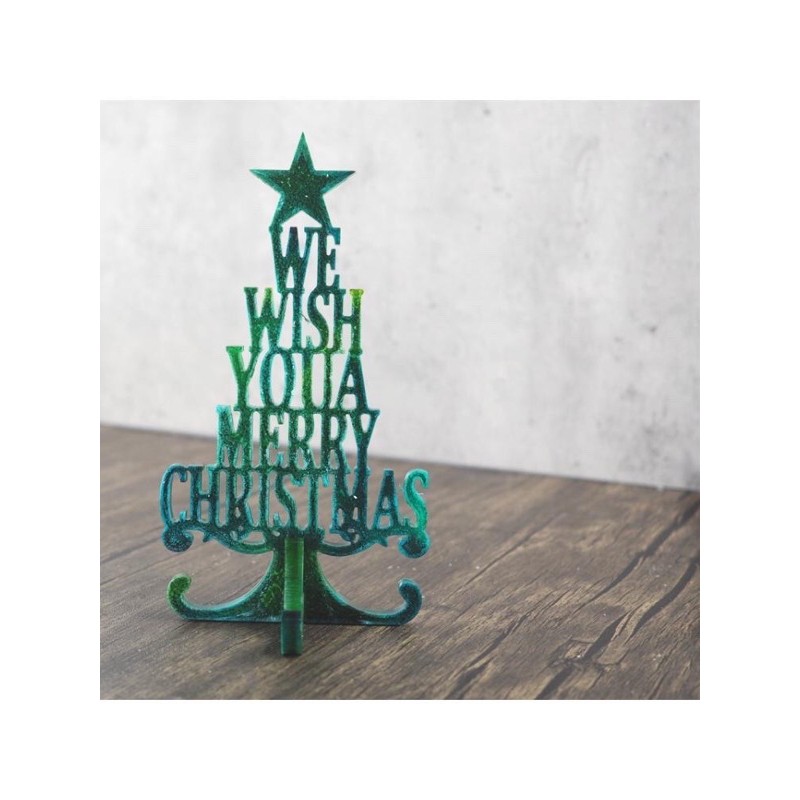 Khuôn resin hình cây thông giáng sinh để bàn trang trí noel