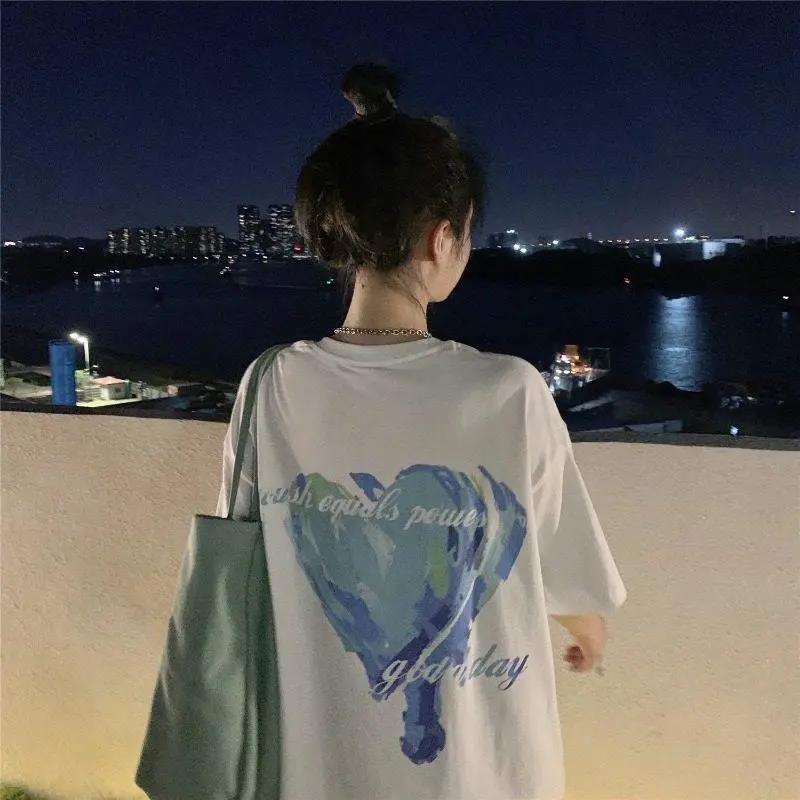 NRVP Áo Thun Nữ Cổ Tròn Ngắn Tay Thời Trang Mùa Hè Phong Cách Hàn Quốc 2022