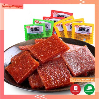 Thịt hổ, miếng tăm cay vuông tẩm vị, thịt tăm vuông 3 vị 20g