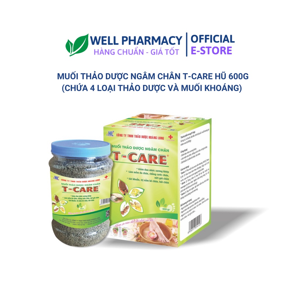 TCARE-MUỐI THẢO DƯỢC NGÂM CHÂN TIỆN LỢI LỌ 600GR