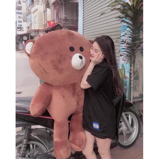Gấu Bông Brown, Thú Bông Gấu Brown Dễ Thương Mềm Mịn Size To