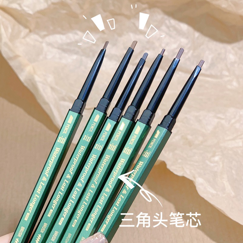 Chì Kẻ Lông Mày Hai Đầu Lâu Trôi Chống Thấm Nước XIXI