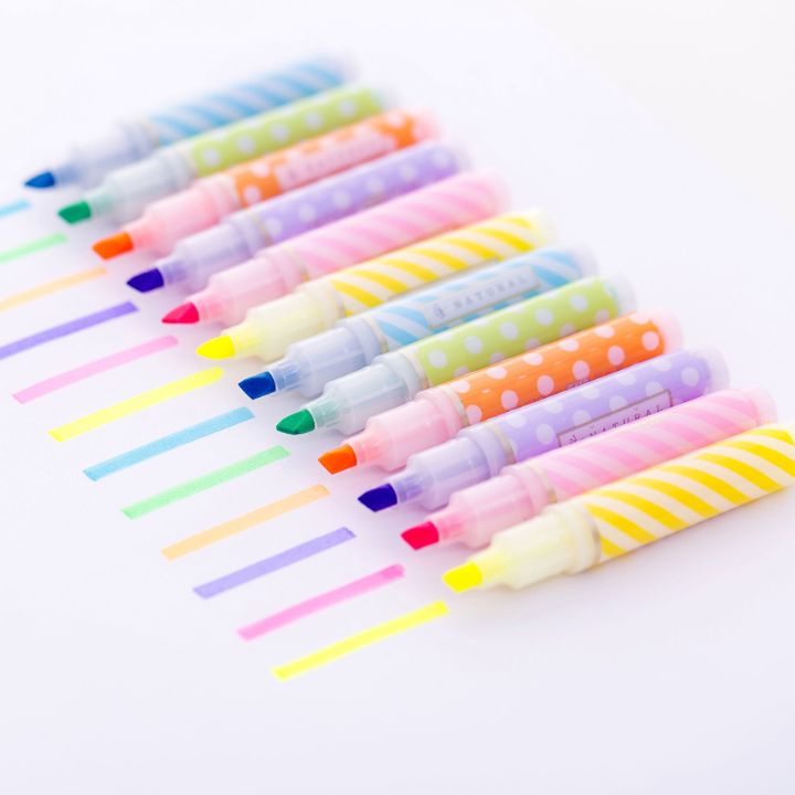 Set 6 Bút Nhớ Dòng Bút Đánh Dấu Bút Dạ Quang Highligher Mini Cute Cho Học Sinh Sinh Viên Nhân viên Văn phòng