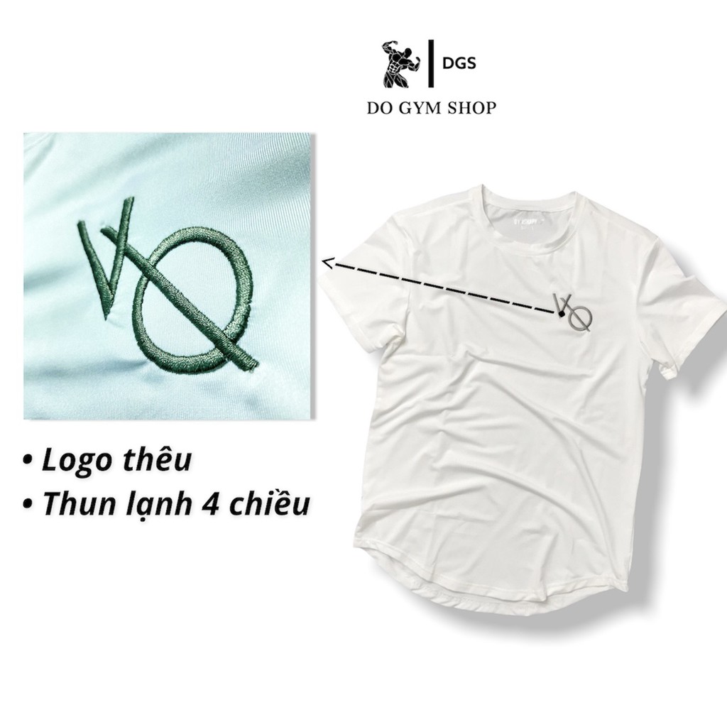 Áo phông nam thể thao DO GYM SHOP form ôm body, logo thêu thun lạnh 4 chiều thoáng mát