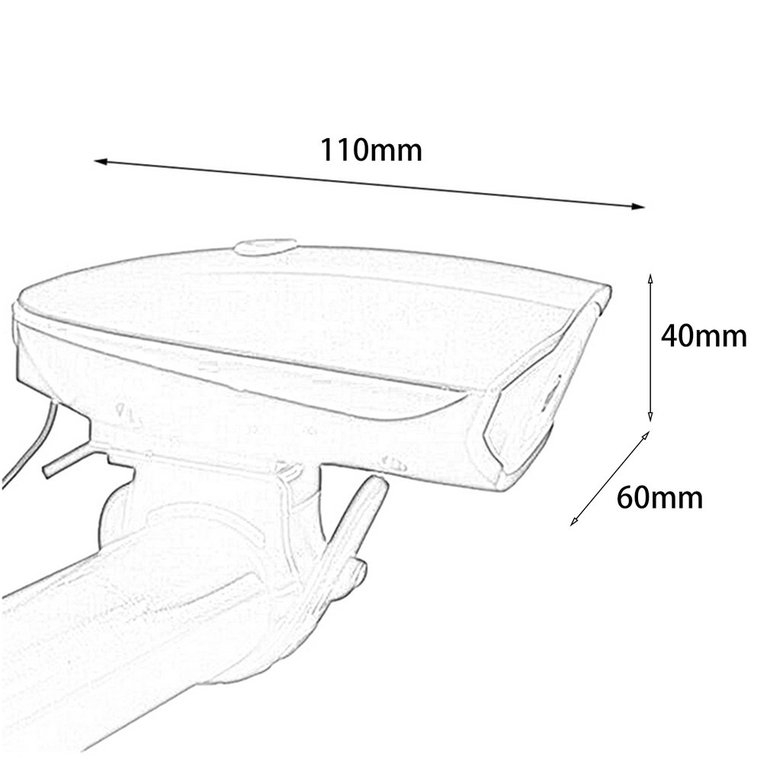 horn(no light) Đèn Gắn Xe Đạp Siêu Sáng Tích Hợp Còi Chống Thấm Nước An Toàn Có Thể Sạc Lại