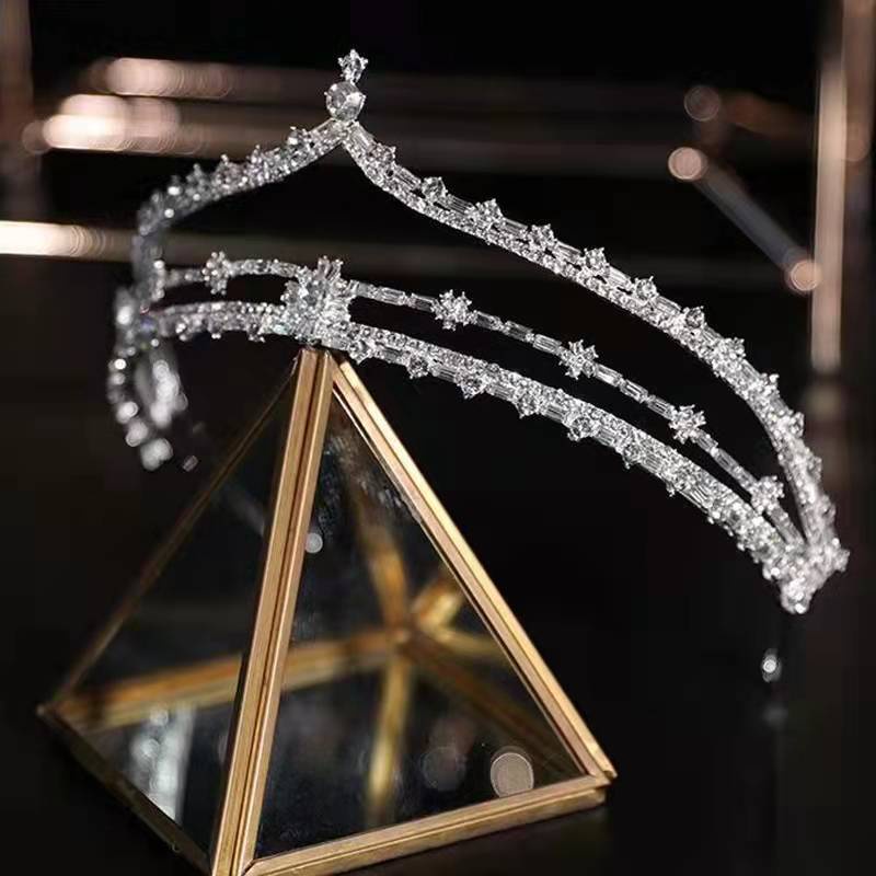 Vương Miện Cài Tóc Cô Dâu Kiểu Công Chúa Thời Trang Hàn Quốc Sang Trọng