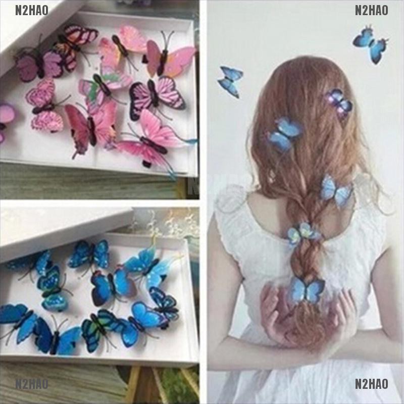 Set 4 Kẹp Tóc Hình Bướm N2HAO Cho Cô Dâu