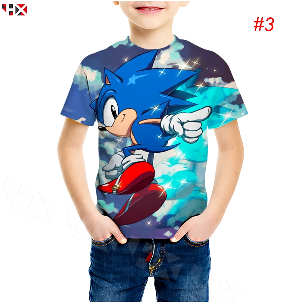 CLOOCL Super Mario Odyssey Game Sonic Cute Kids T-Shirts