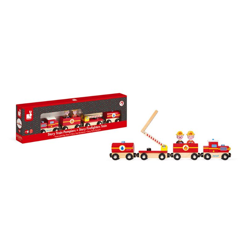 ĐỒ CHƠI GỖ XUẤT KHẨU CHÂU ÂU- Tàu cứu hoả gắn nam châm