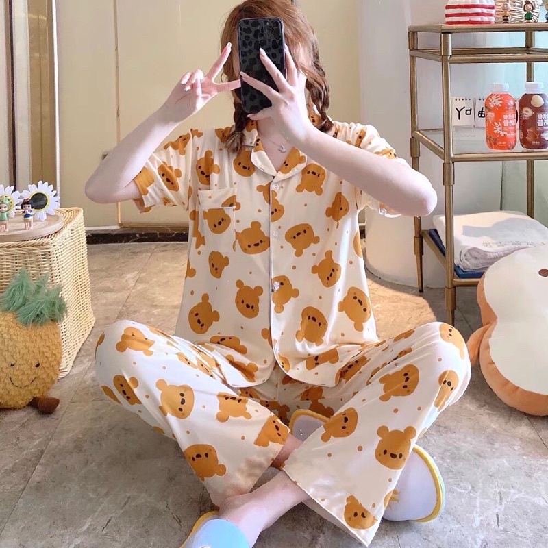 Bộ Đồ Ngủ pyjama Cộc Tay Xinh Xắn 12 mẫu | BigBuy360 - bigbuy360.vn