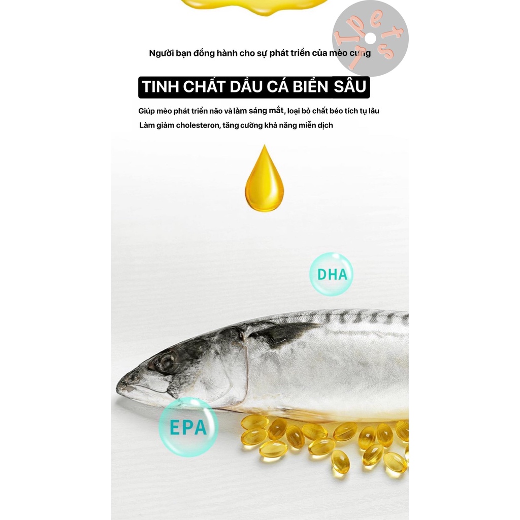 Thức ăn hạt cho mèo ALN OKAMAN 500gr bổ sung DHA,OMEGA3