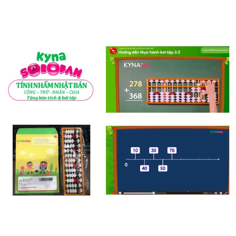 Toán Kyna cho bé (Finger Math 3-8 tuổi/Soroban/Primary Math Toán tiểu học)