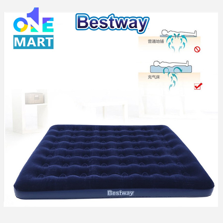 [Tặng bơm điện] Nệm hơi đệm hơi Bestway đệm hơi dã ngoại 203cm*152cm*22cm