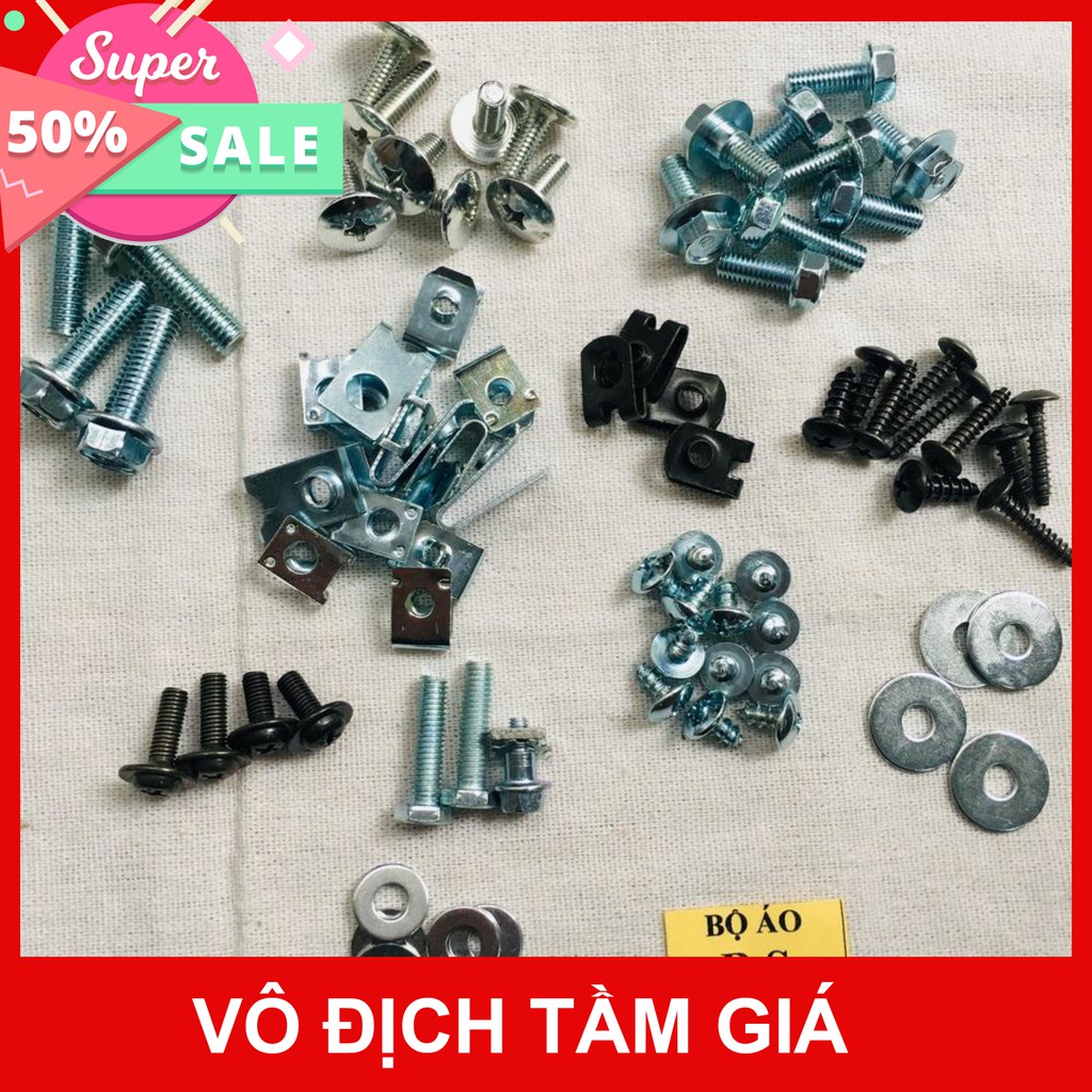 [GIÁ GỐC] FULL BỘ ỐC DÀN ÁO DÀNH CHO XE HONDA WAVE RS CAO CẤP MỚI KENG XÀ BENG