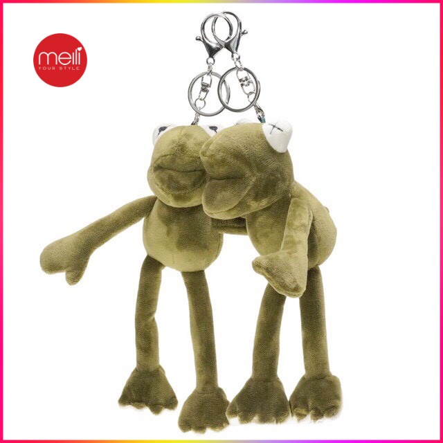 Móc khóa chú ếch chân dài phong cách Hàn Quốc xinh xắn bông đáng yêu