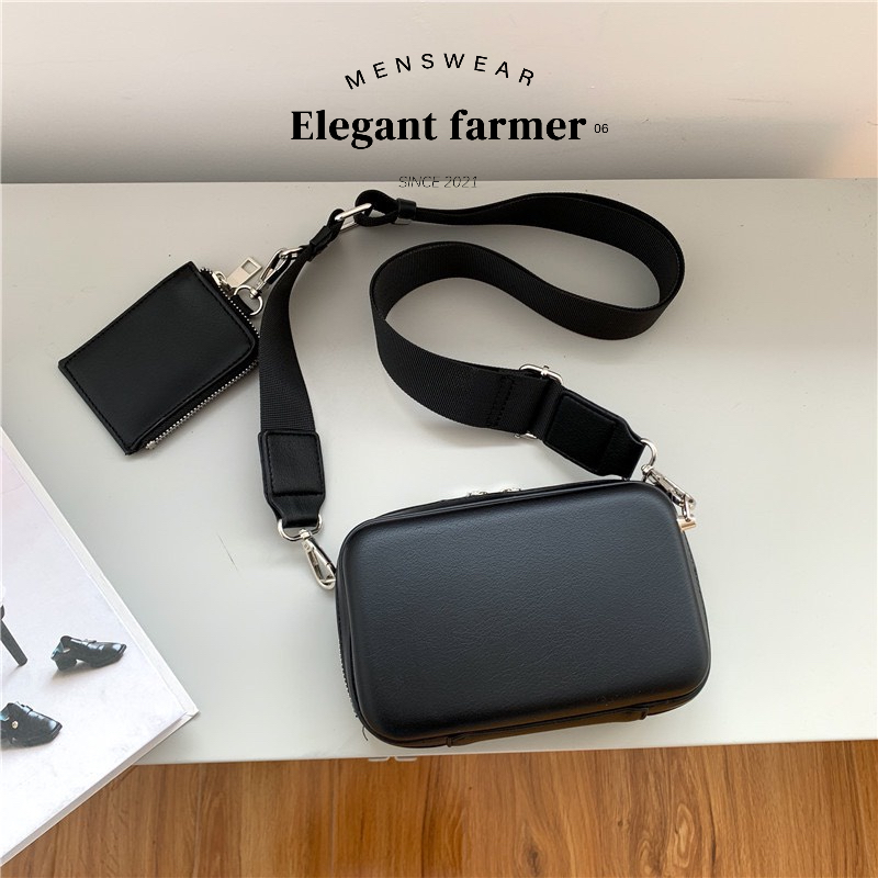 Túi đeo chéo + card wallet phong cách Hàn Quốc dành cho Nam & Nữ EF