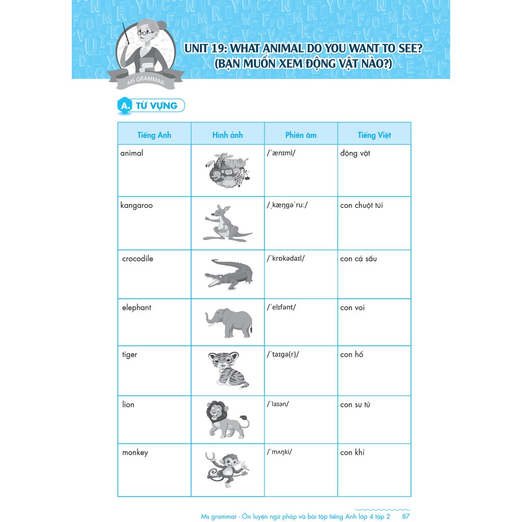 Sách Ms Grammar Ôn luyện Ngữ pháp và Bài tập tiếng Anh lớp 4 (tập 2)