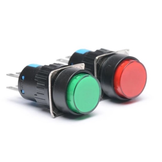 Nút nhấn nhả K16Y-DSA1 6 chân 2 cặp tiếp điểm