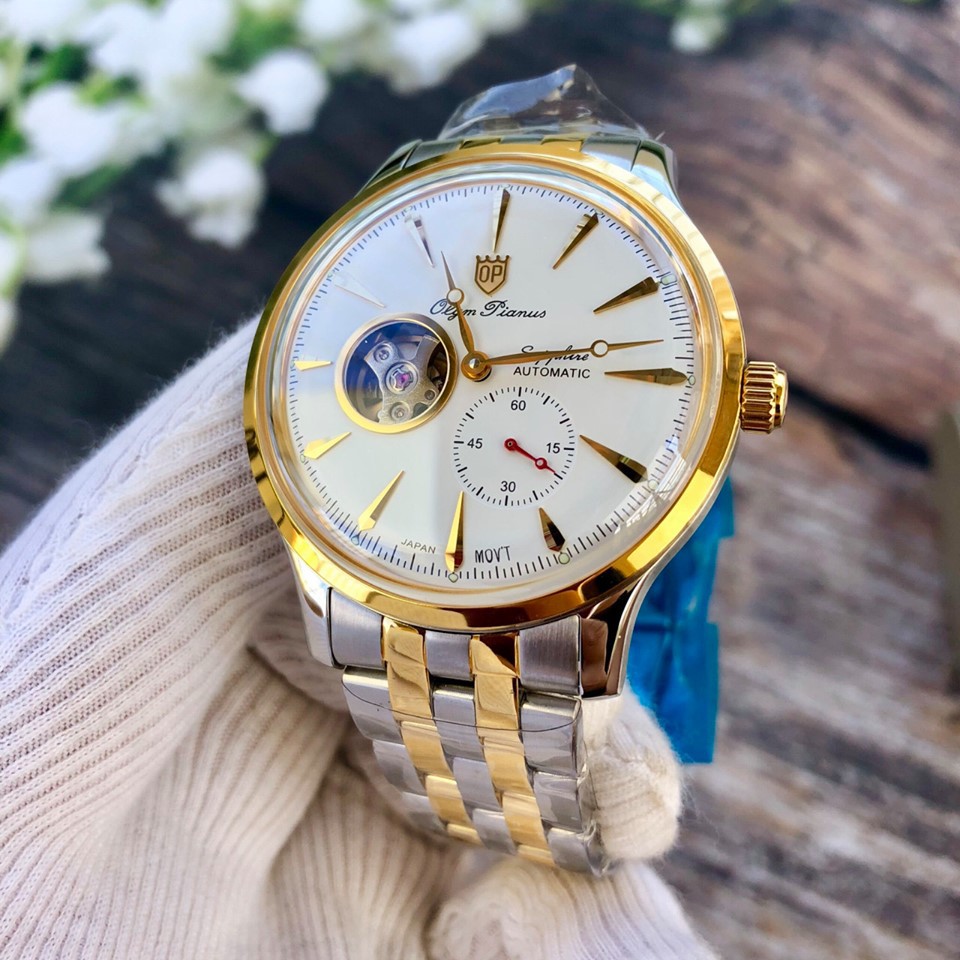 Đồng hồ nam dây kim loại Automatic Olym Pianus OP99141-77 OP99141-77AGSK trắng