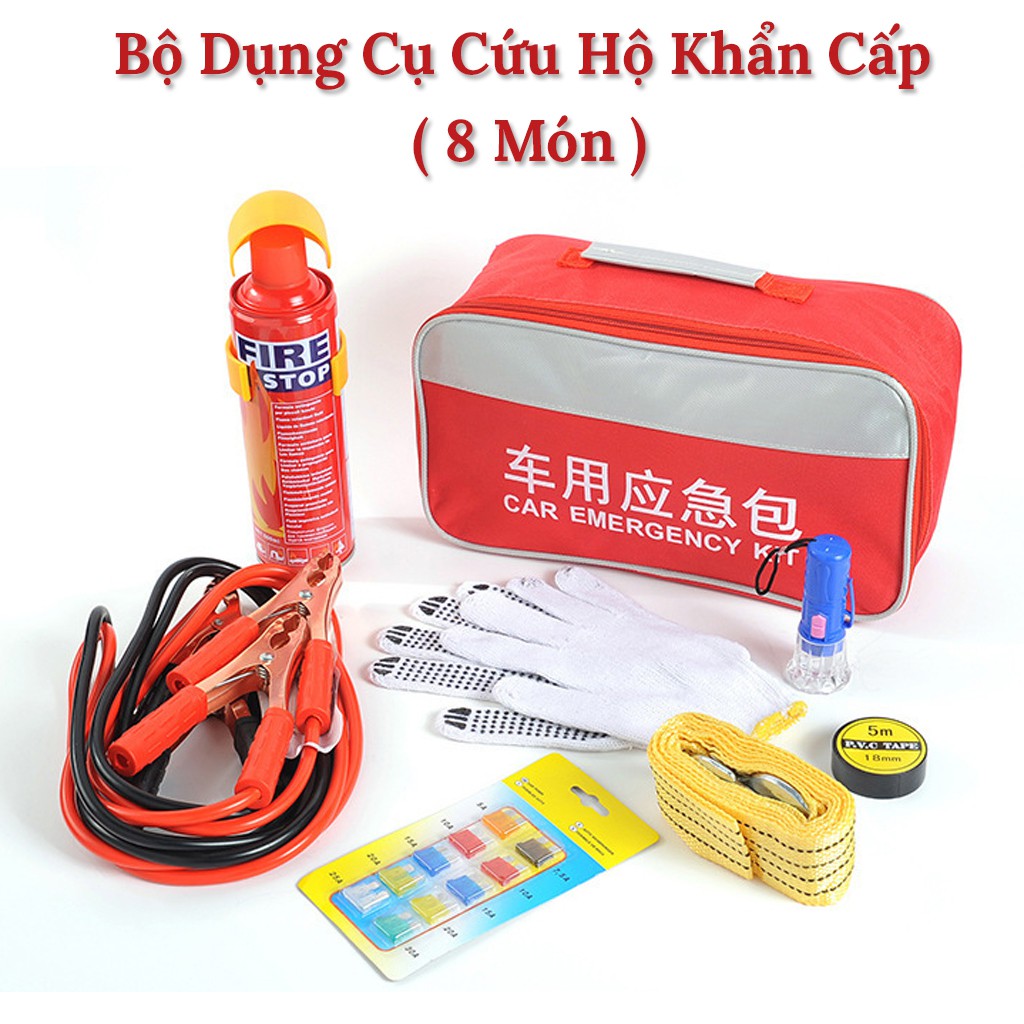 Bộ Cứu Hộ Ô Tô 8 Món Cao Cấp