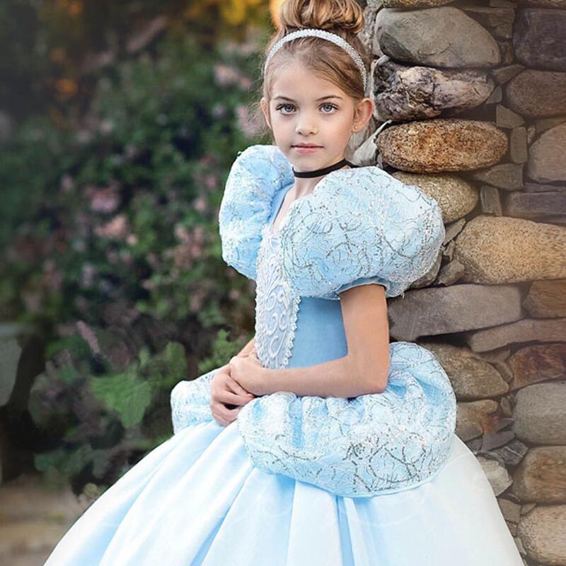 Trang phục công chúa Cinderella NNJXD dự tiệc tùng lễ hội hóa trang cho bé gái (có tùy chọn)