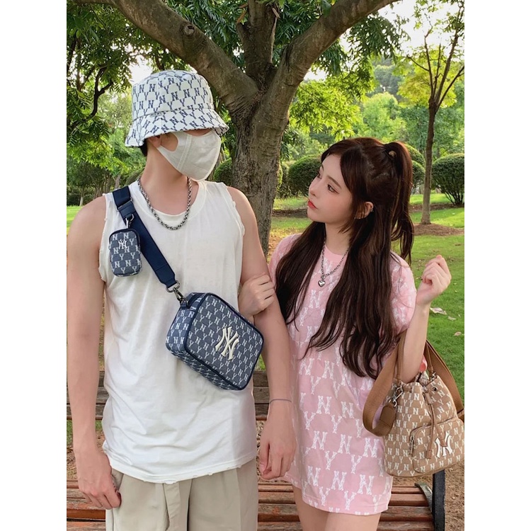 ✅   Túi MLB Monogram Jacquard Cross Bag NewYork Yankees Blue 32BGDC111-50N | ẢNH THẬT | CÓ SẴN HÀNG