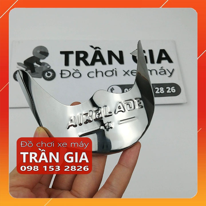 Chỉ mũi dè trước sau xe AB airblade 2008-2009-2010 inox ốp mỏ dè air blade Thái đời đầu - phụ kiện trang trí đồ kiểng