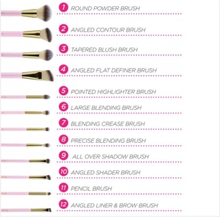 Bộ cọ BH Pink Studded Elegance 12 Piece brush