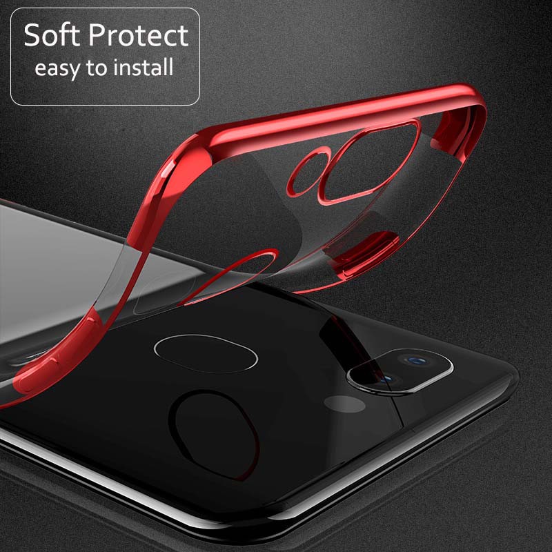 Ốp lưng OPPO A3S/ A7/ A5S/ A83/ A71/ A57/ A39/ F1 Plus/ F3 Plus Soft TPU Cover Plating Clear Casing | BigBuy360 - bigbuy360.vn