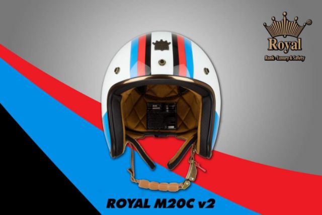 MŨ BẢO HIỂM 3/4 ROYAL M20C ( TEM V2 )