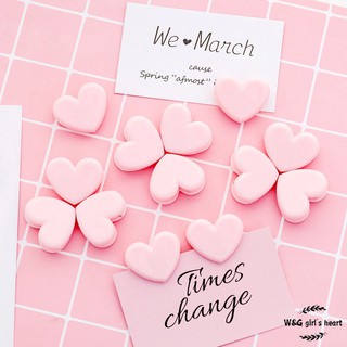 Kẹp giấy mini hình trái tim màu hồng đáng yêu W&G