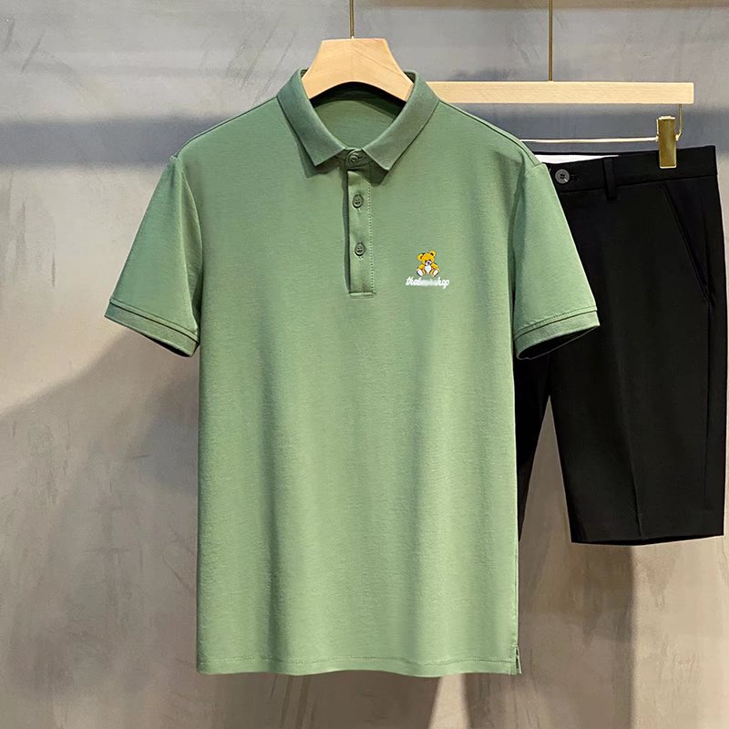 Áo Thun Polo Ngắn Tay In Hình Gấu Phong Cách Mới Mùa Hè Size M-3XL