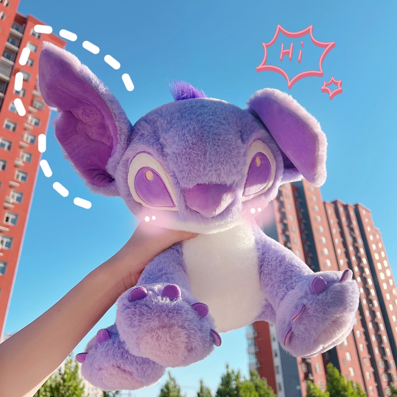 DISNEY Thú Nhồi Bông Hình Nhân Vật Lilo Và Stitch Màu Tím Dễ Thương