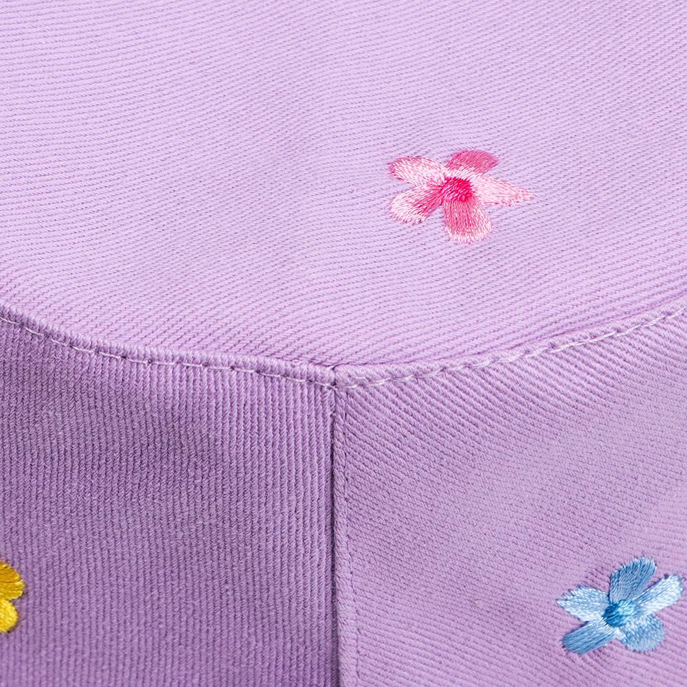 YVE Nón Tai Bèo Cotton Thoáng Khí Thêu Hoa Xinh Xắn