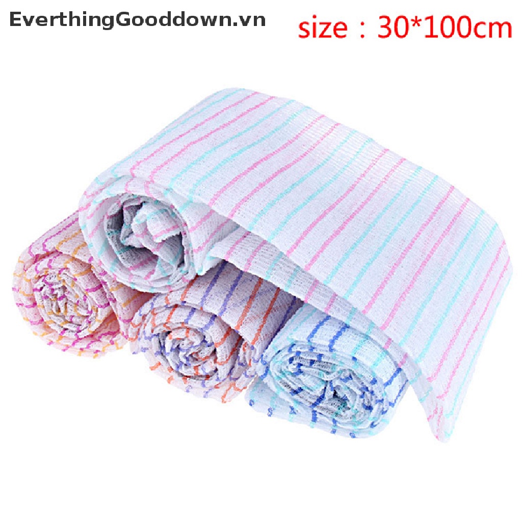 Everthinggooddown Khăn Tắm Dài Tẩy Tế Bào Chết Bằng Viscose Hàn Quốc 30x90cm