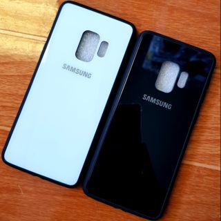 Ốp lưng Samsung S9 viền dẻo giả 8 ốp kính cường lực cao cấp