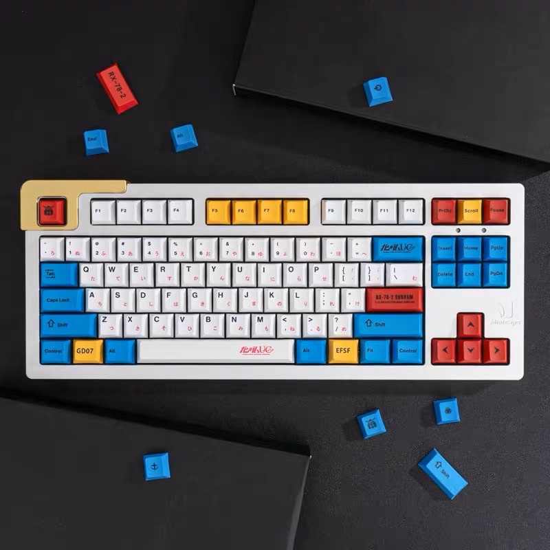Keycaps Thick PBT Gundam OEM Profile 124 nút dành cho phím cơ