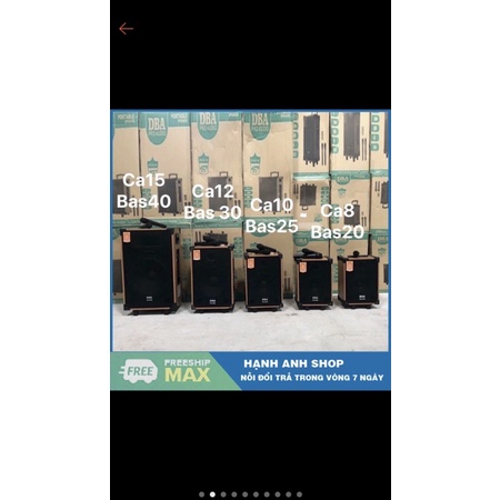 LOA KÉO CAO CẤP DBA 1585 bass40 cực chất tặng kèm 1 bộ pin nạp