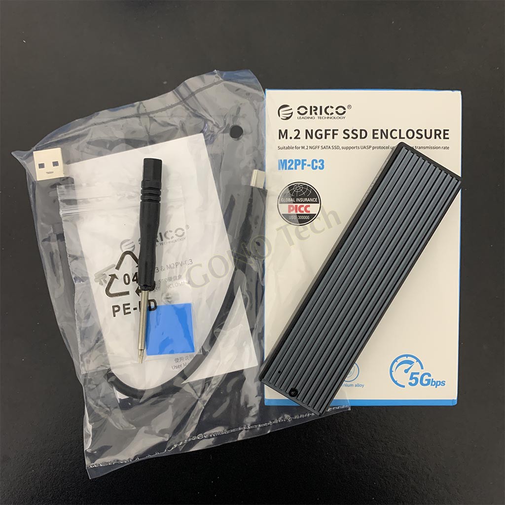 Box ổ cứng SSD M2 NVMe SATA Orico M2PV M2PF M2PJM-C3 chuyển M.2 PCIe NGFF to USB Type-C Hộp đựng SSD làm ổ cứng di động | BigBuy360 - bigbuy360.vn