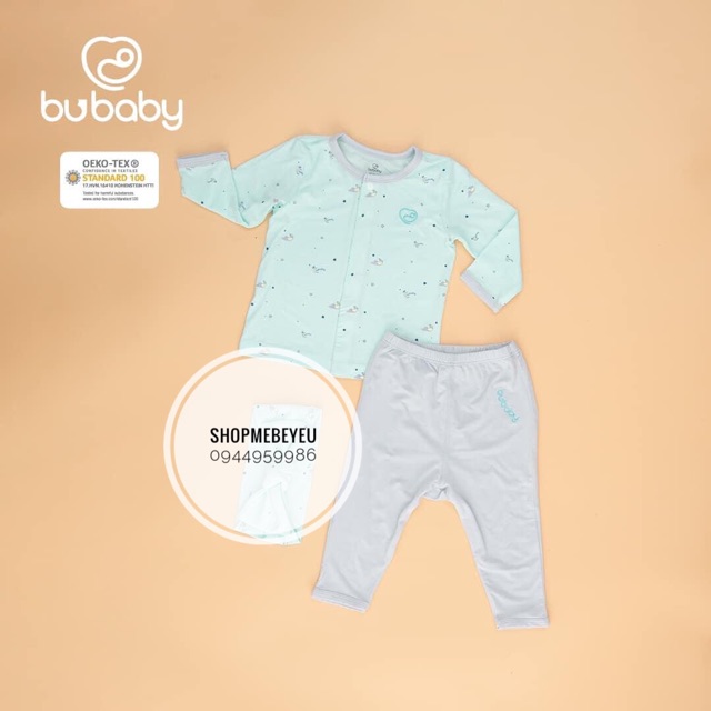 Bu sơ sinh newborn bamboo Bộ lcài chéo bộ cài thẳng Body Bu hoạ tiết trăng sao thu đông 2020 mẫu mới