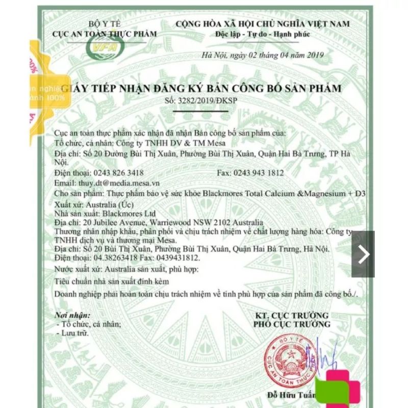 Viên uống bổ sung Canxi, Magie, D3, Total Calcium Magnesium D3