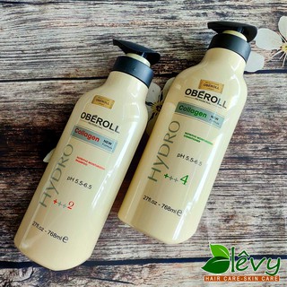  Cặp dầu gội OBEROLL Collagen Hydro siêu mượt Italia 768ml x2