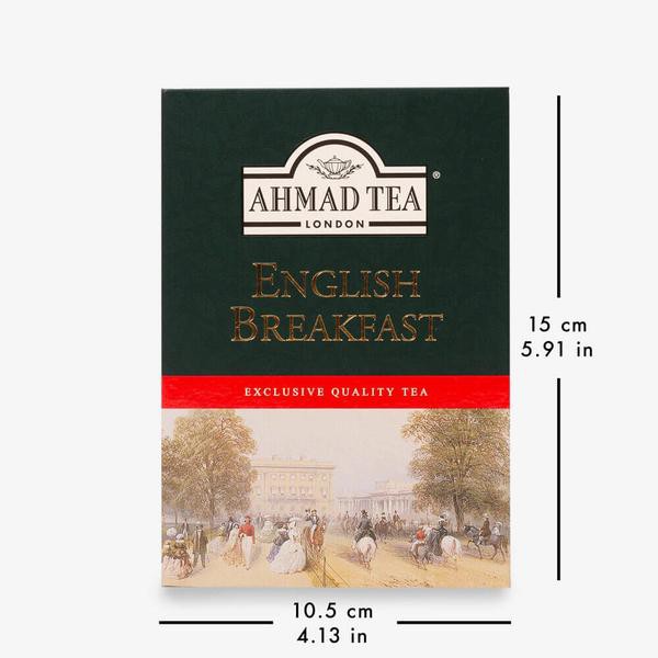 Trà đen Buổi Sáng Anh Quốc hộp giấy - Ahmad English Breakfast Tea 100g (trà lá pha ấm – 100g trà/hộp)