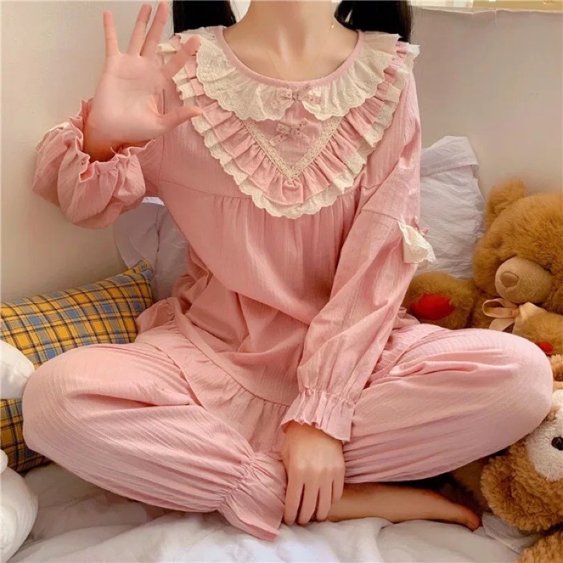 BỘ NGỦ CÔNG CHÚA NƠ BÈO CUTE QCCC | BigBuy360 - bigbuy360.vn